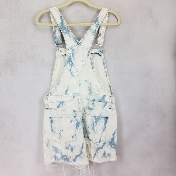 HUDSON Jeans Size S Cloud Marble Sloane Overalls Shorts Shortalls - Picture 7 of 13